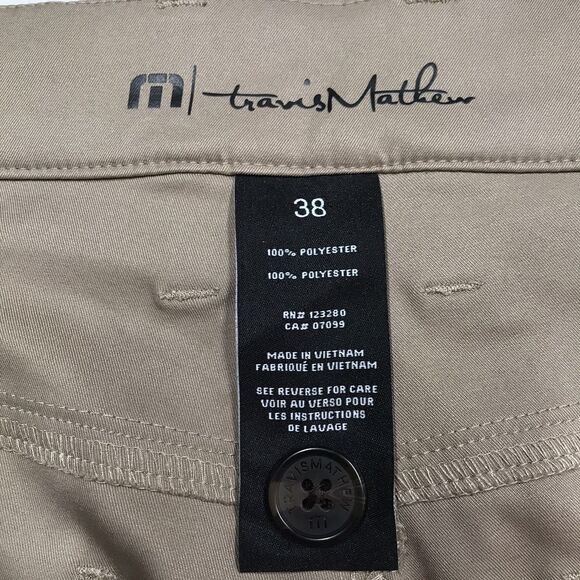 TRAVIS MATHEW Open To Close Golf Pant Men 38(40x32 fit) Tan Performance Stretch - Picture 15 of 16